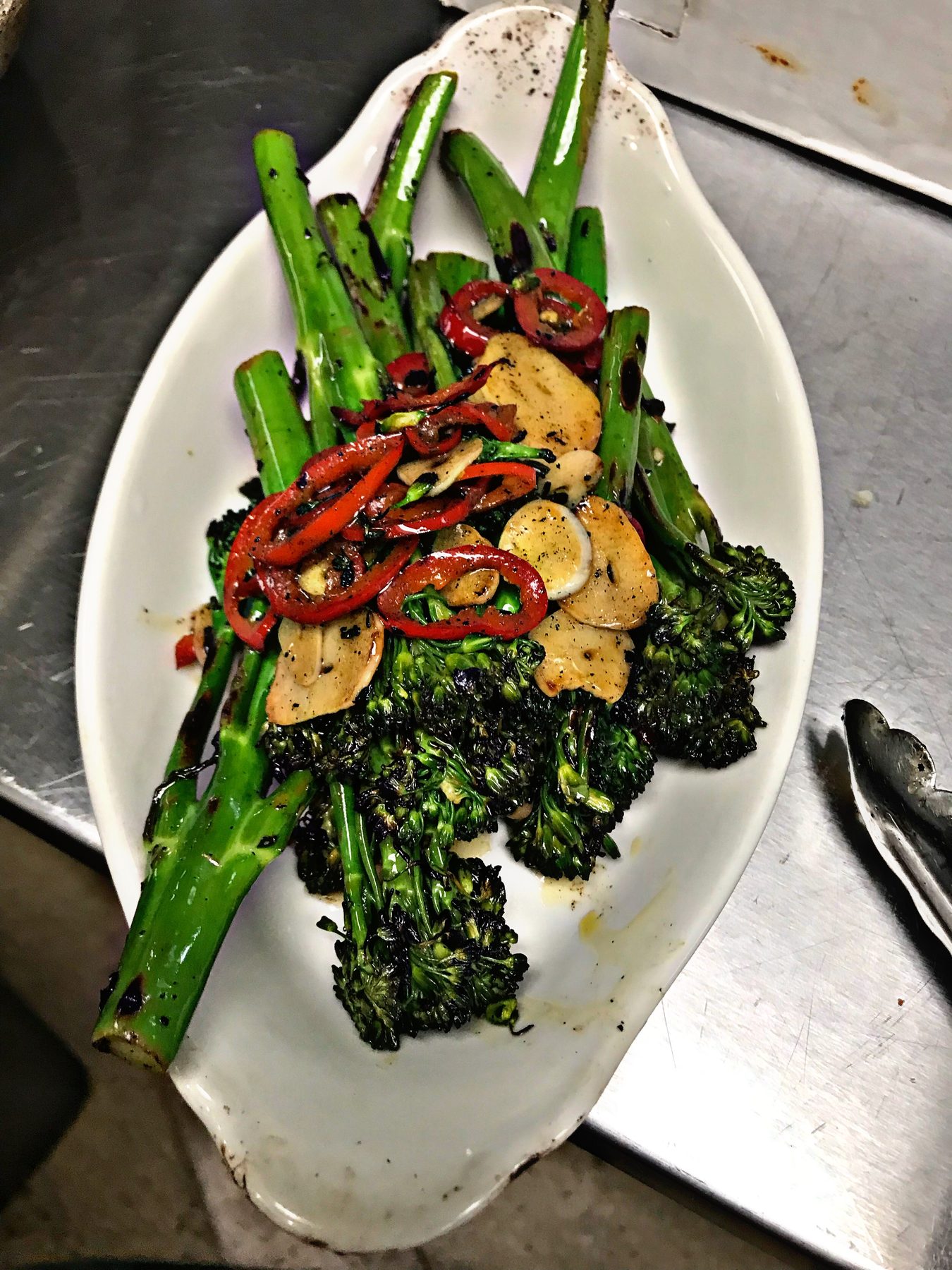 Wok-charred broccolini, by Chef Morris