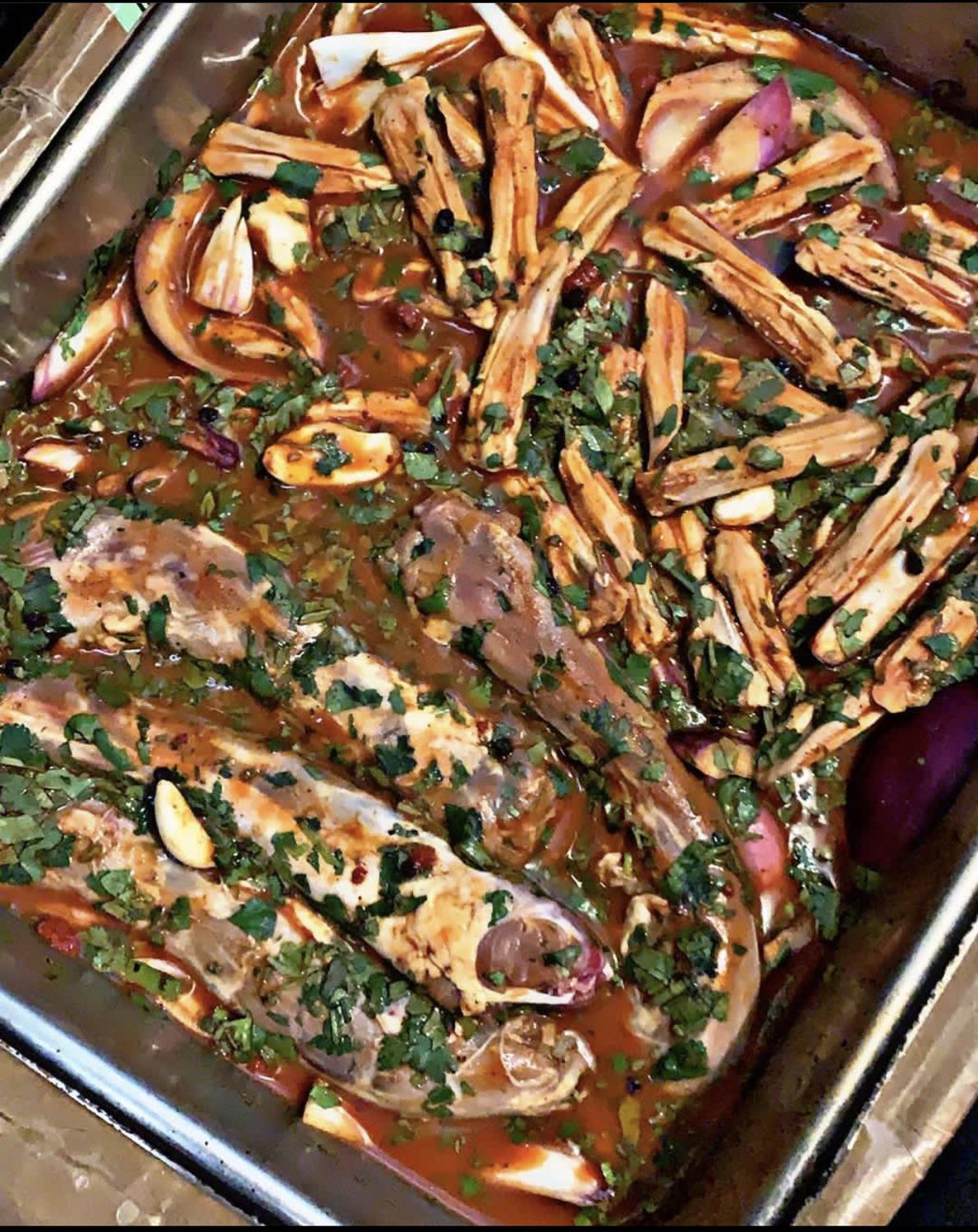 Birria marinade in progress
